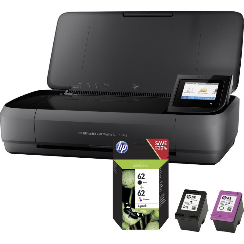 HP OJ 250 Imprimante portable Jet d'encre Wifi Couleur OfficeJet + Pack consommables