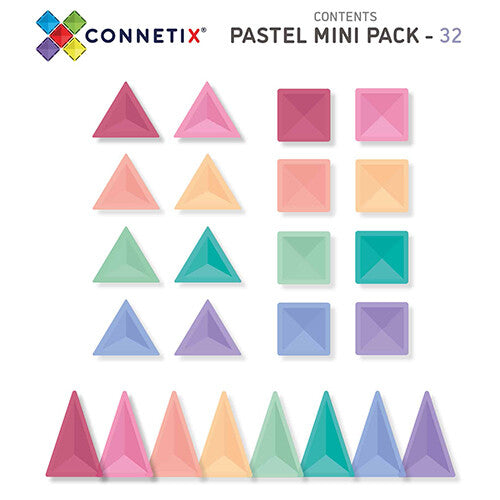 Connetix magnetische tegels mini - pastel - 32st