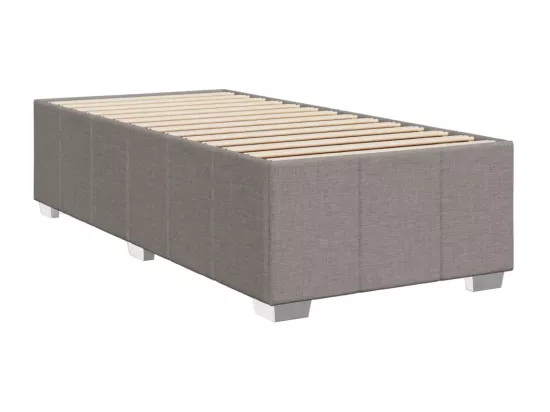Sommier à lattes de lit avec matelas Taupe 90x190 cm Tissu