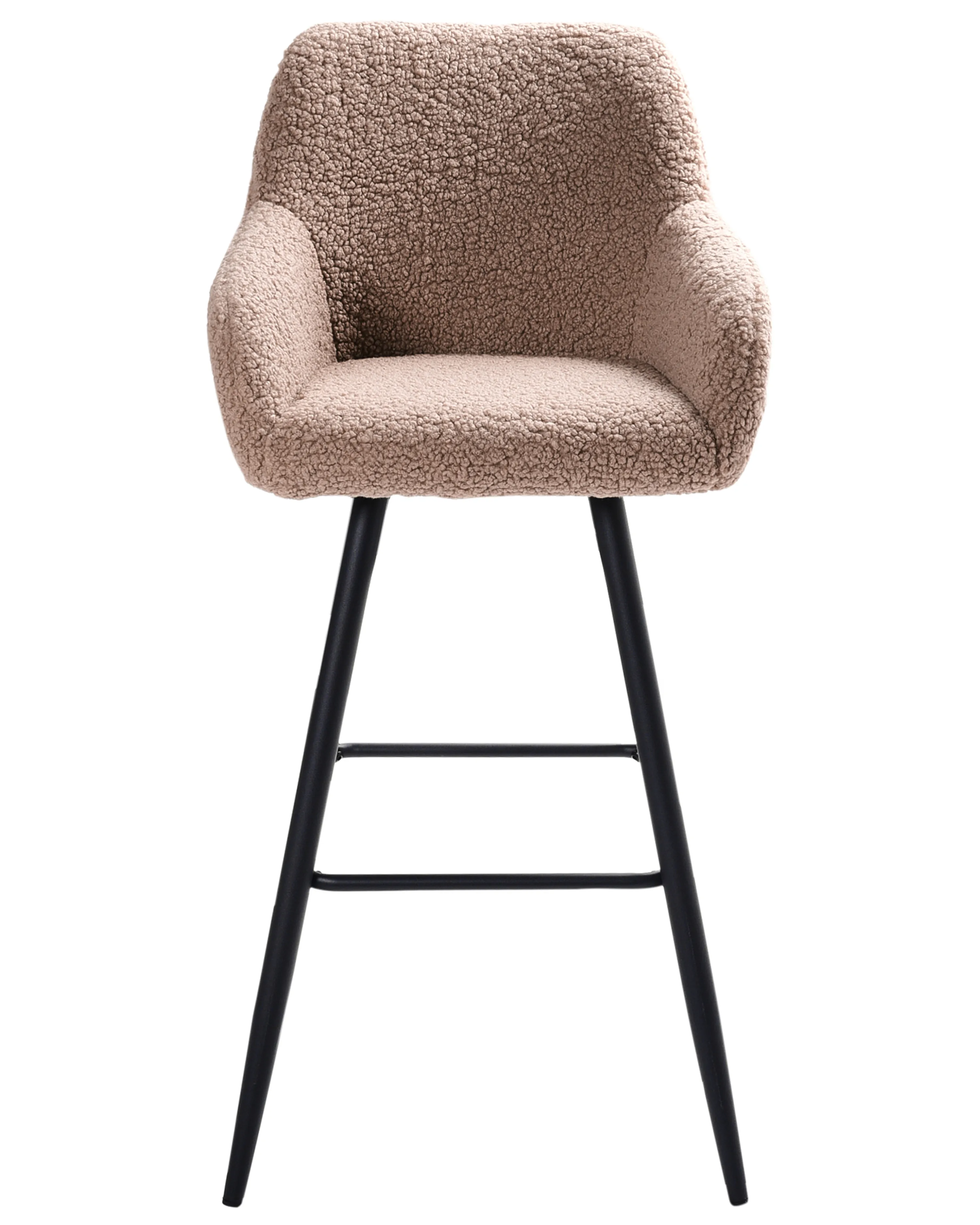 Set van 2 barstoelen CASMALIA Bouclé Taupe