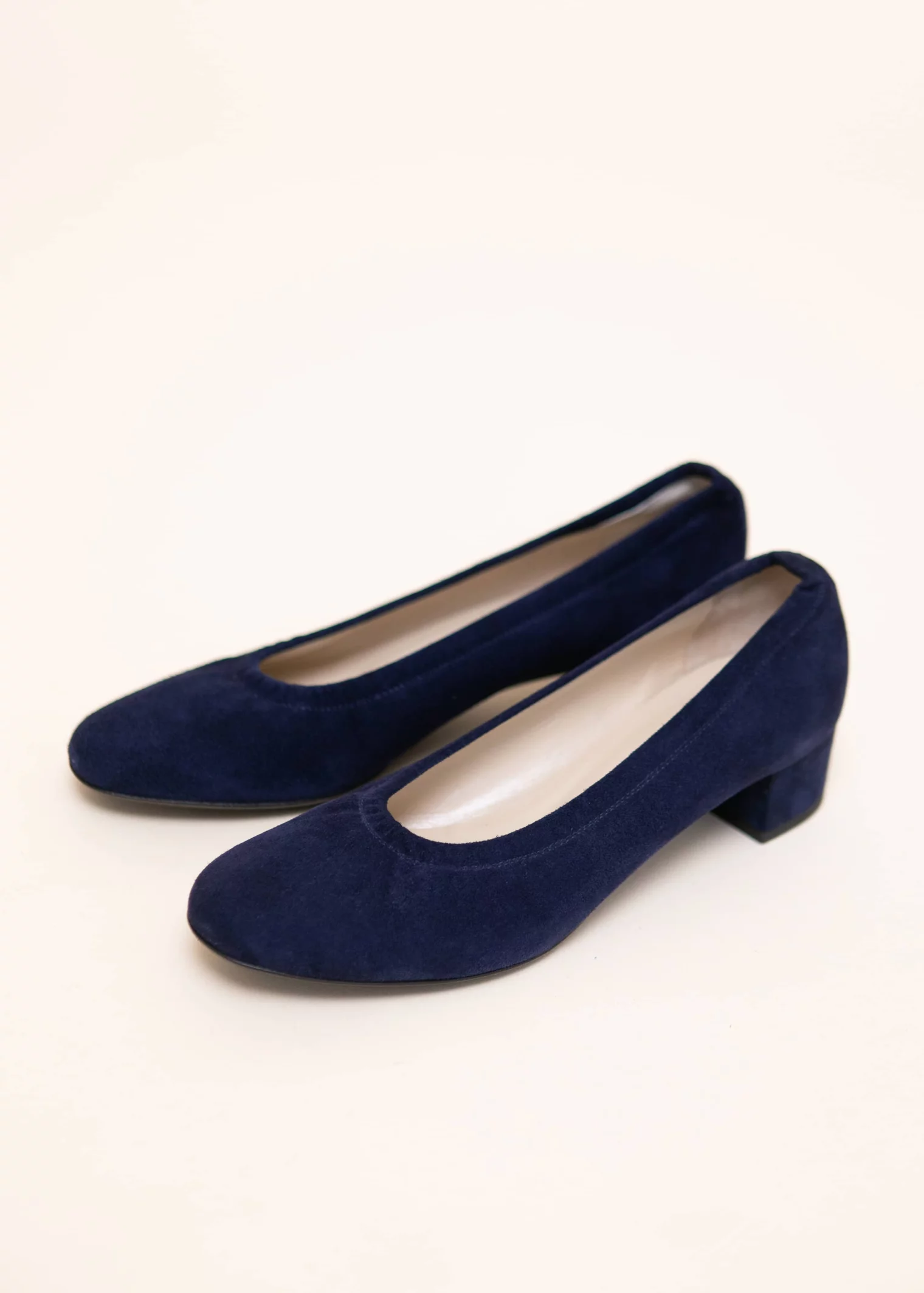 BALLERINE VARSOVIE VELOURS MARINE