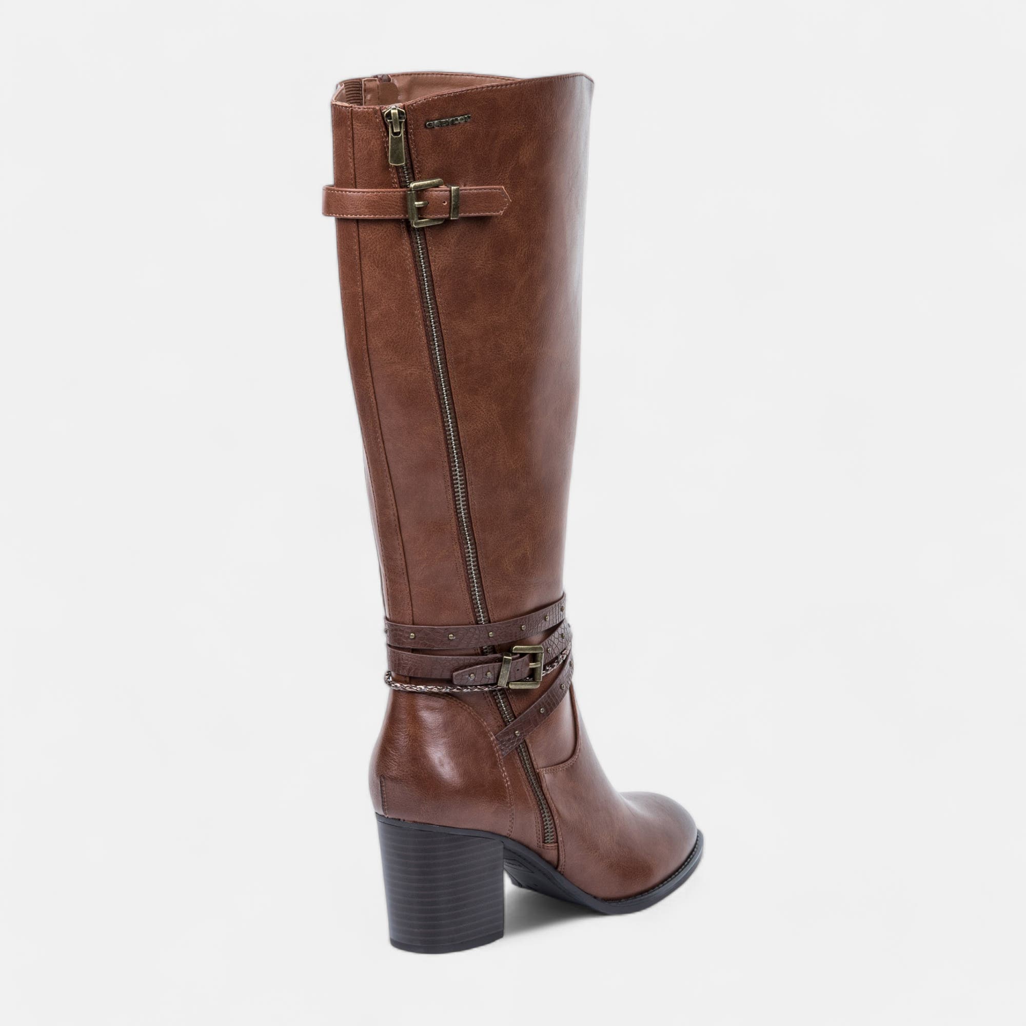 Bottes à talon Femme cognac