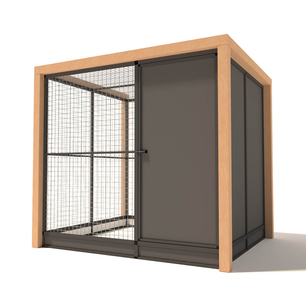 Glorenza Alfred - Kattenren met sluis - Antraciet - 202x190x224 cm