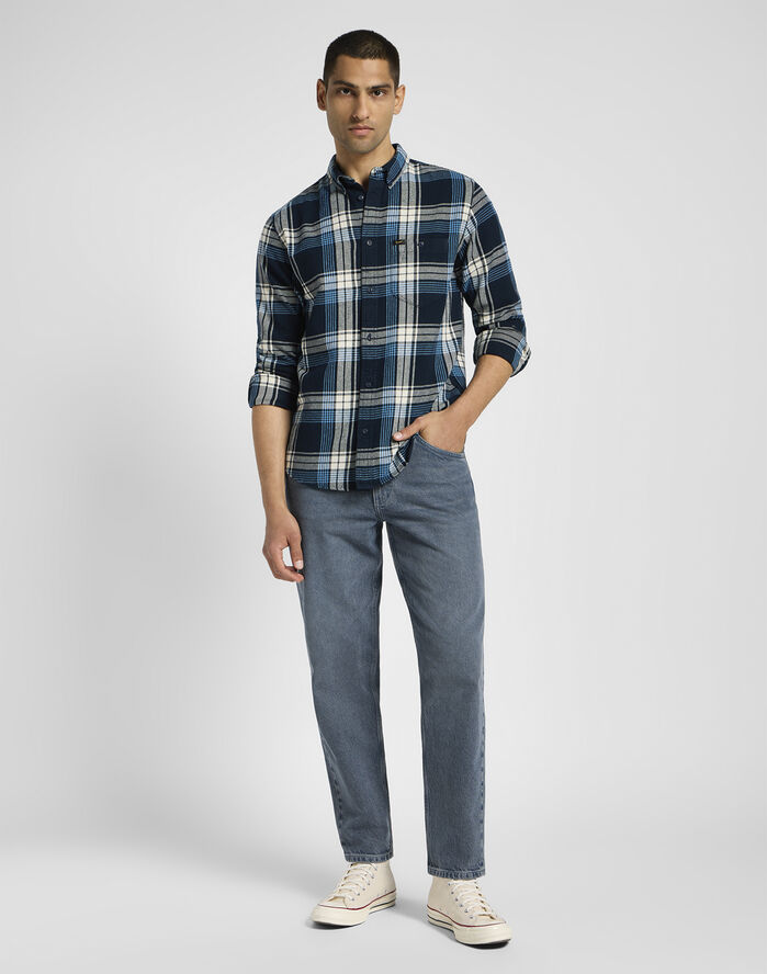 Lee RIVETED SHIRT Blå