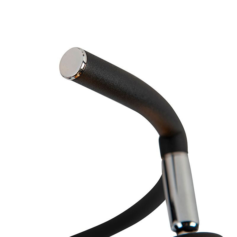 Smart moderne plafondlamp zwart incl. 3 WiFi B35 - Lofty
