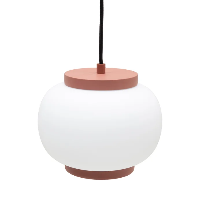 Nuuck - Finn Pendelleuchte Ø 22 cm, opal weiss / rost