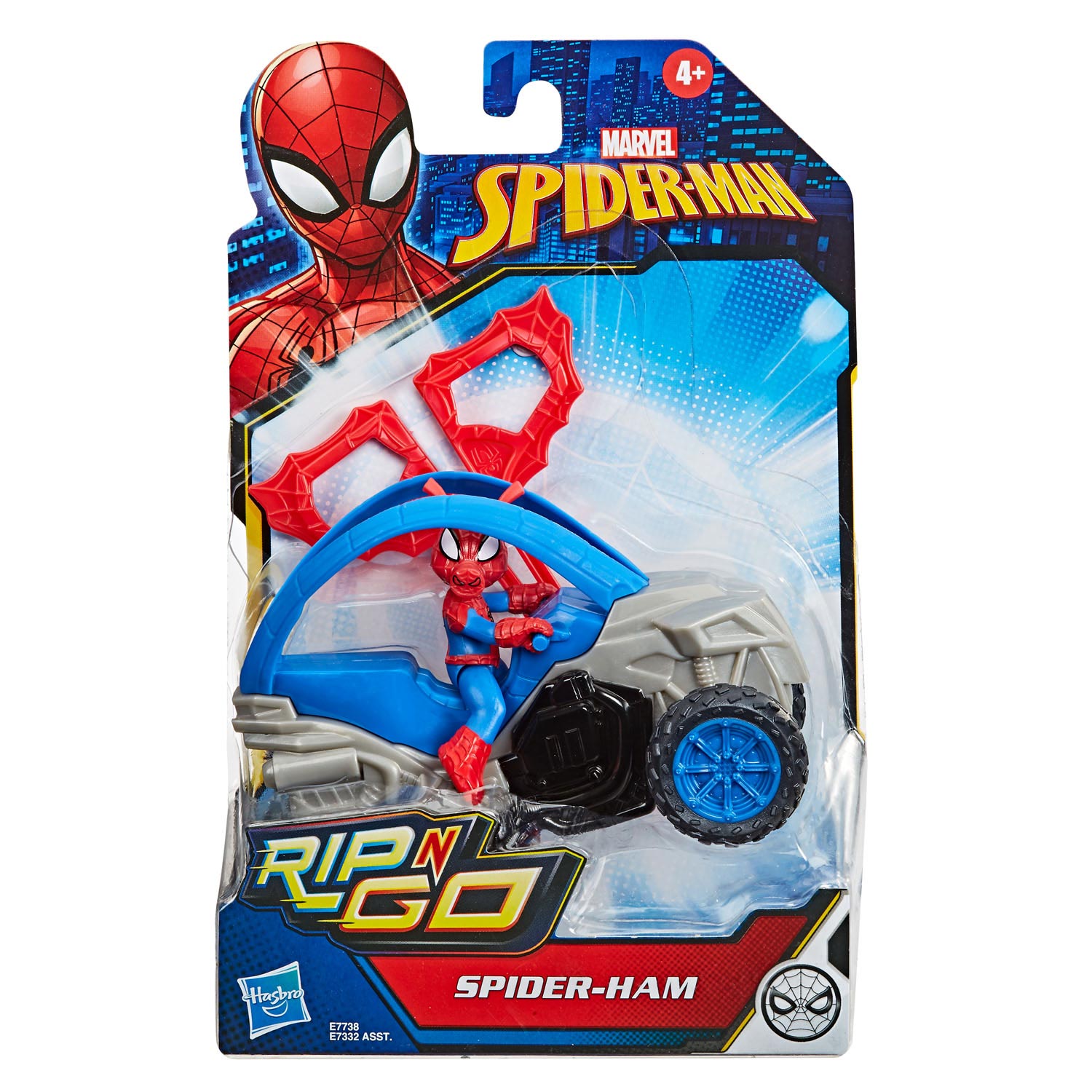 Spider-Man Rip and Go Figuur - Blauw