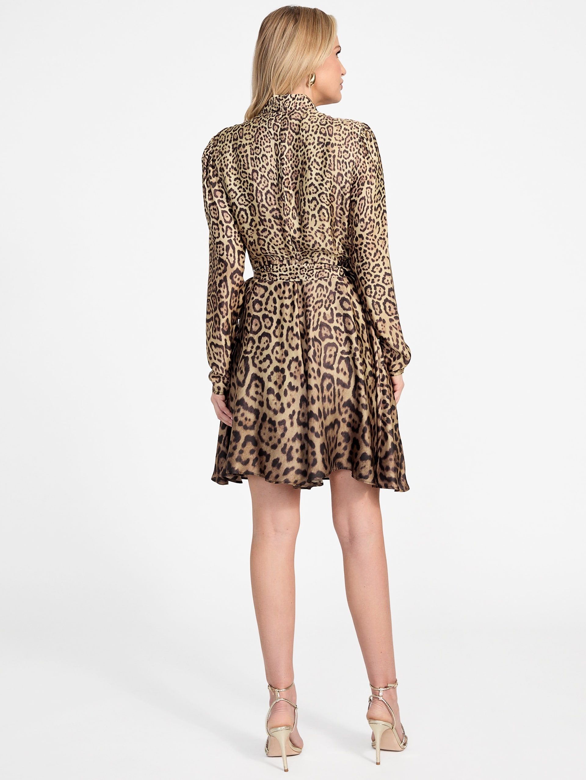 Vestido de cetim estampado Eco Alanis