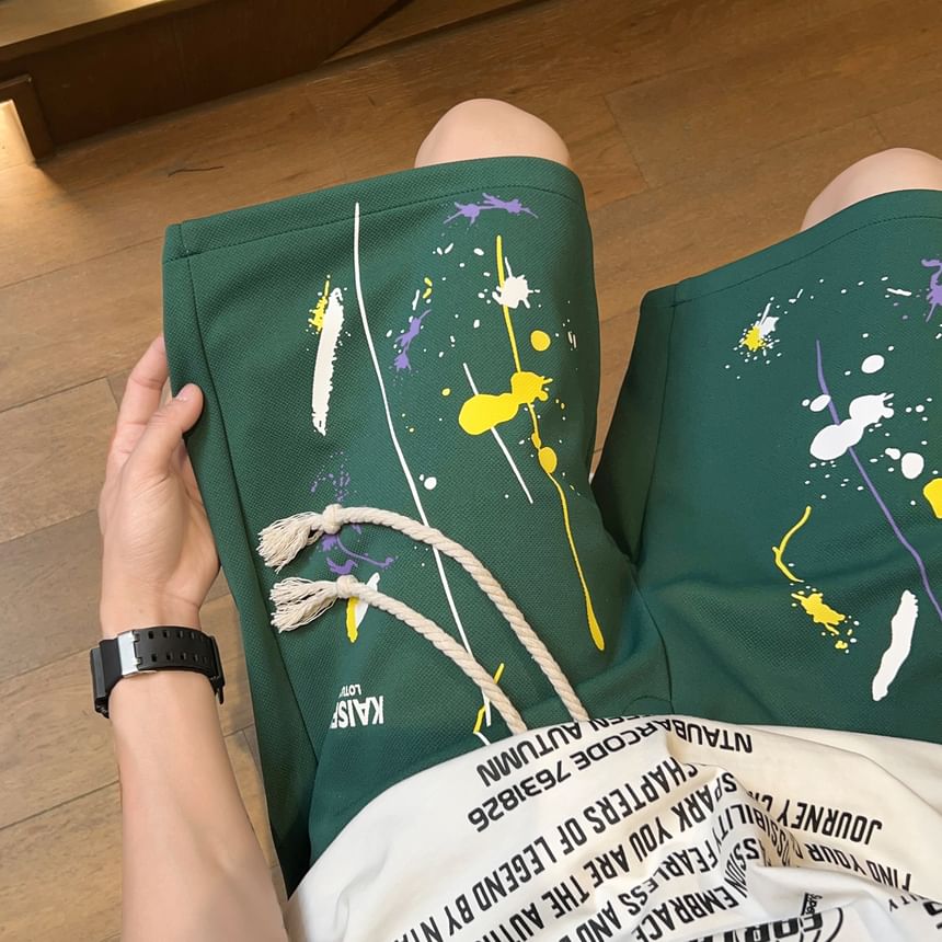 Derbundy - Mid Rise Paint Shorts