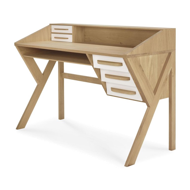 Ethnicraft Origami bureau 135x55 cream