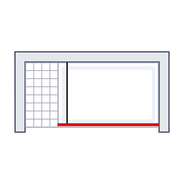 Paroi de douche à l'italienne Schulte New Style transparent profilé blanc mat l.90 x H.200 cm