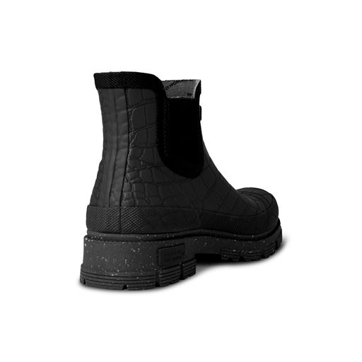 Woden Liv Croco Waterproof Støvler, Black, 39