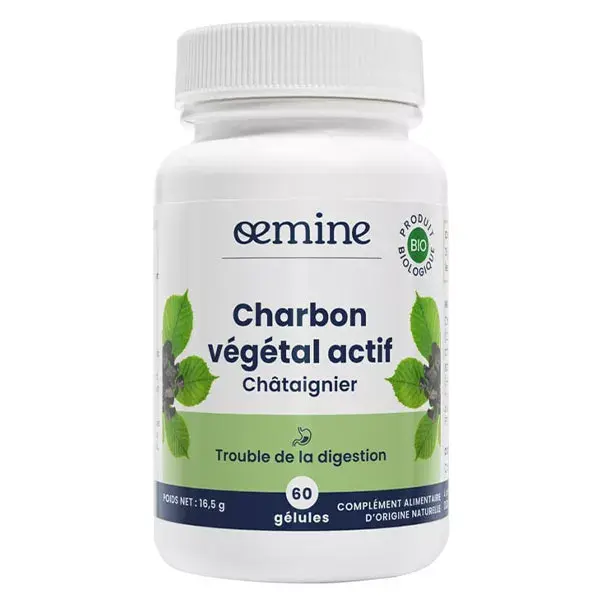 Oemine Carvão Vegetal Ativado 60 cápsulas