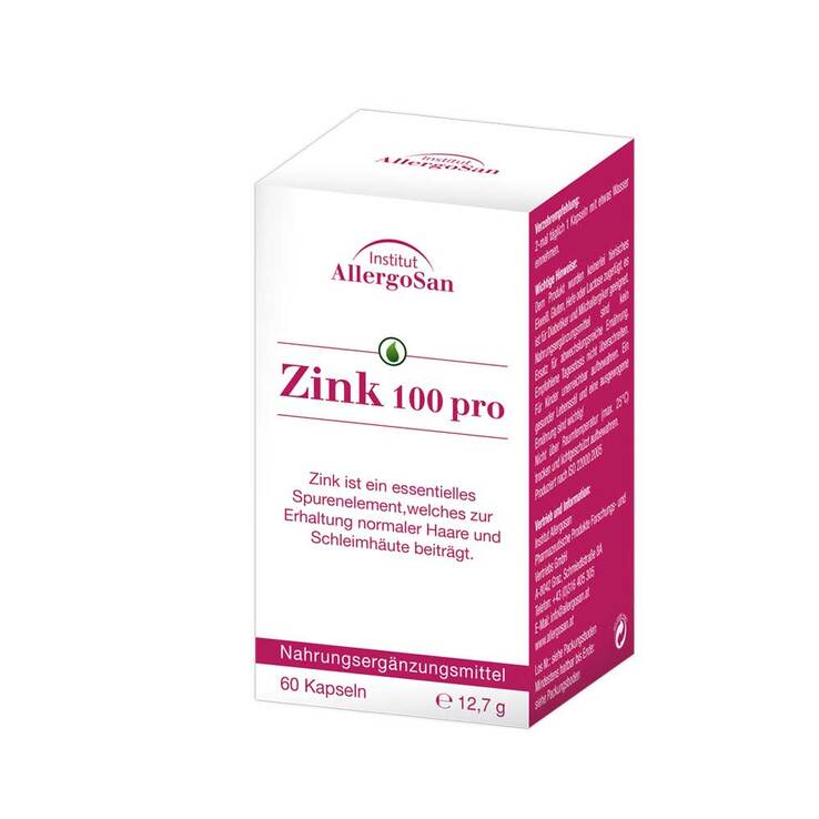 Allergosan Zink 100 pro Kapseln, 60 St