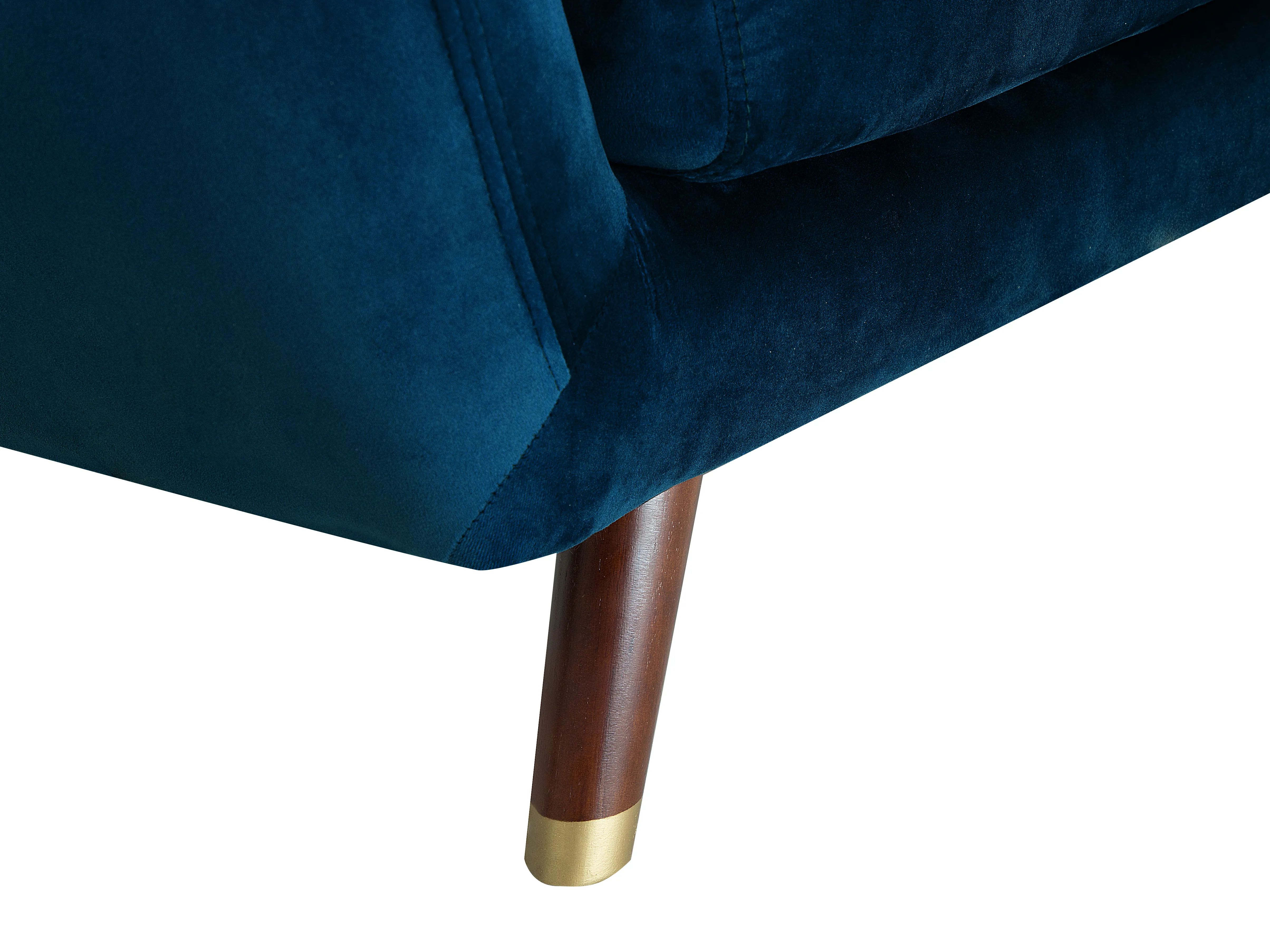 Bank 3-zits BODO Fluweel Marineblauw