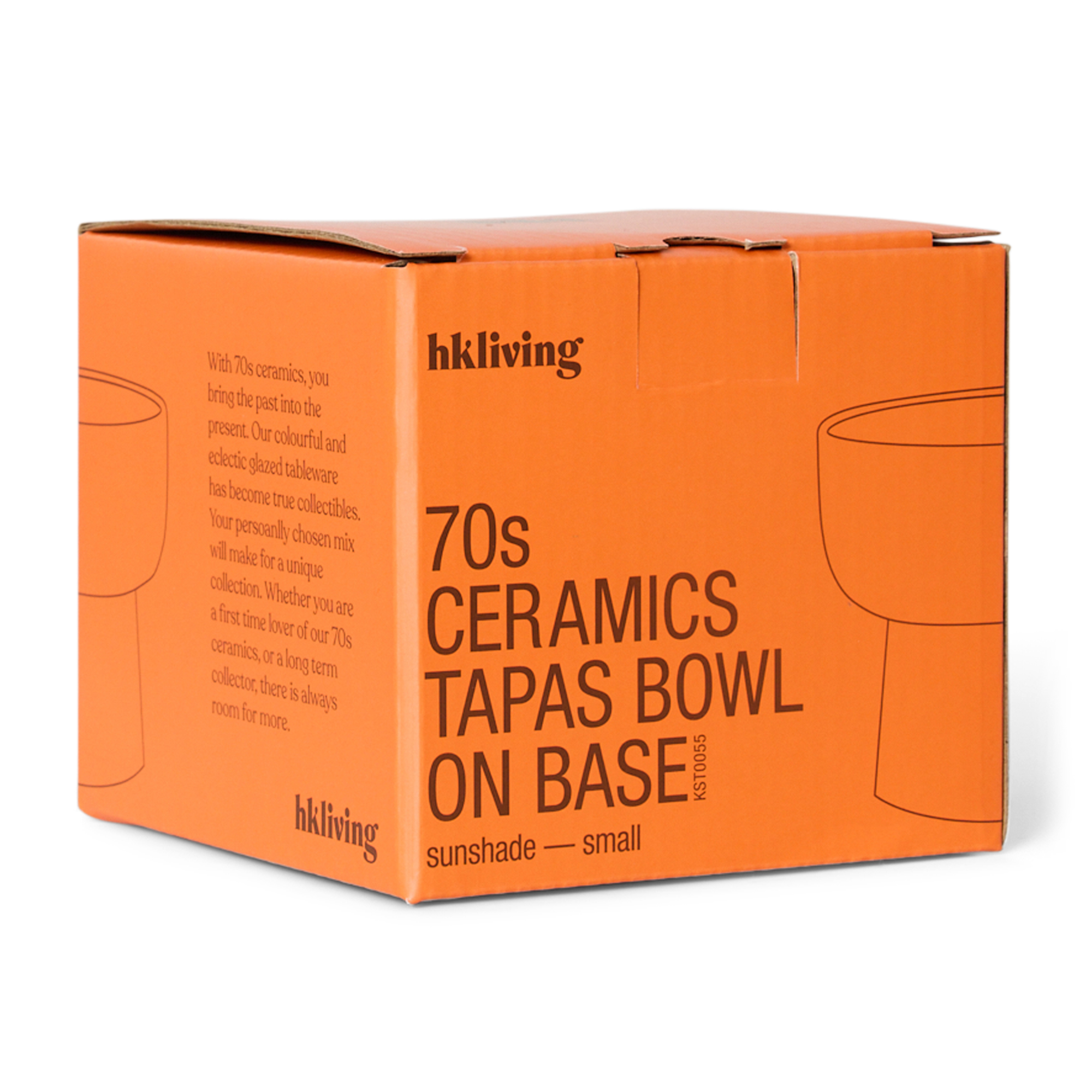 Servies 70s ceramics tapas schaal op voet S sunshade