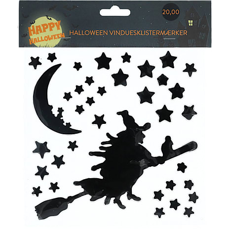 Halloween vinduesstickers - flere varianter - assorteret