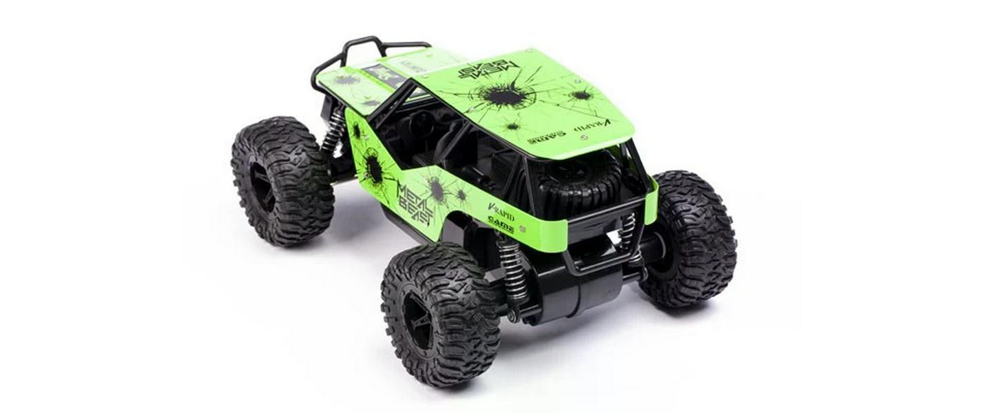 Buggy Metal Beast Grün, 1:16Akku-Betriebenes RC Off-Road Auto für Kinder ab 8 Jahren