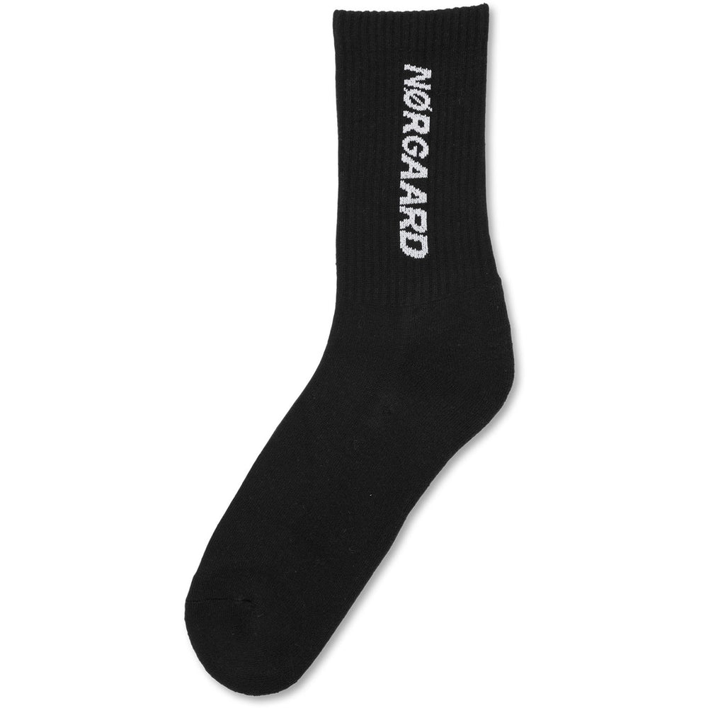 Køb Mads Nørgaard Black Cotton Tennis MN Classic Strømper