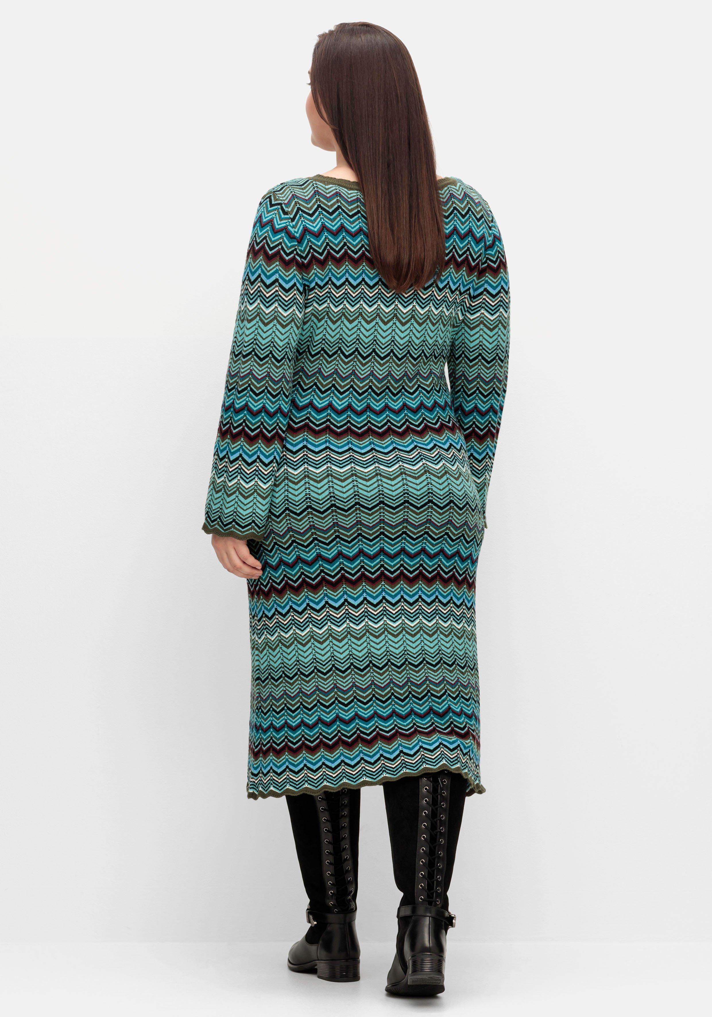 Strickkleid in Wickeloptik, mit Unterkleid
