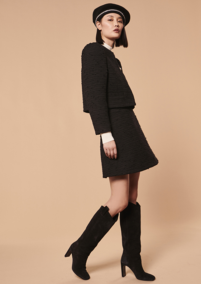 Jupe Judynoire en tweed