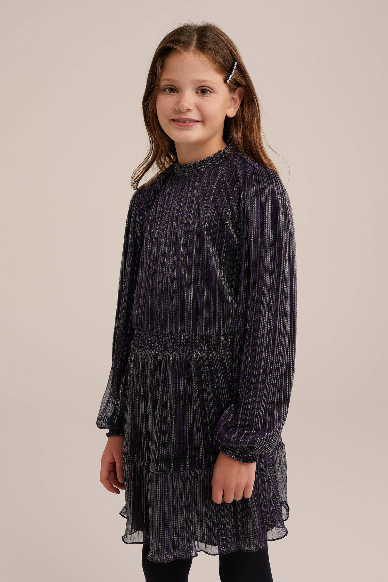 WE Fashion jurk purple flower