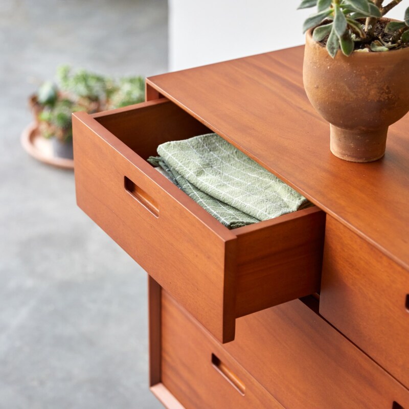 Commode en acajou massif Magda 50's