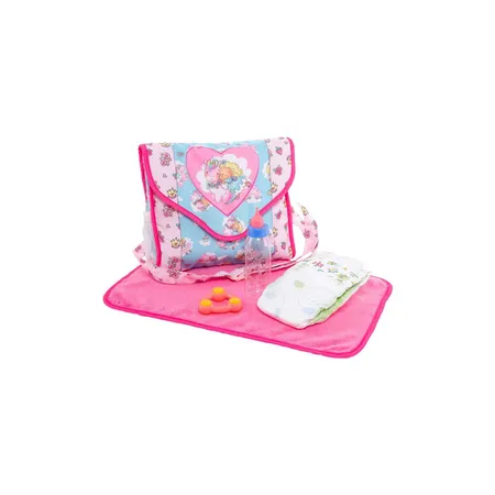 Heless Wickeltasche für Puppen, Einhorn Emil und Fee Emma, mit Wickelzubehör