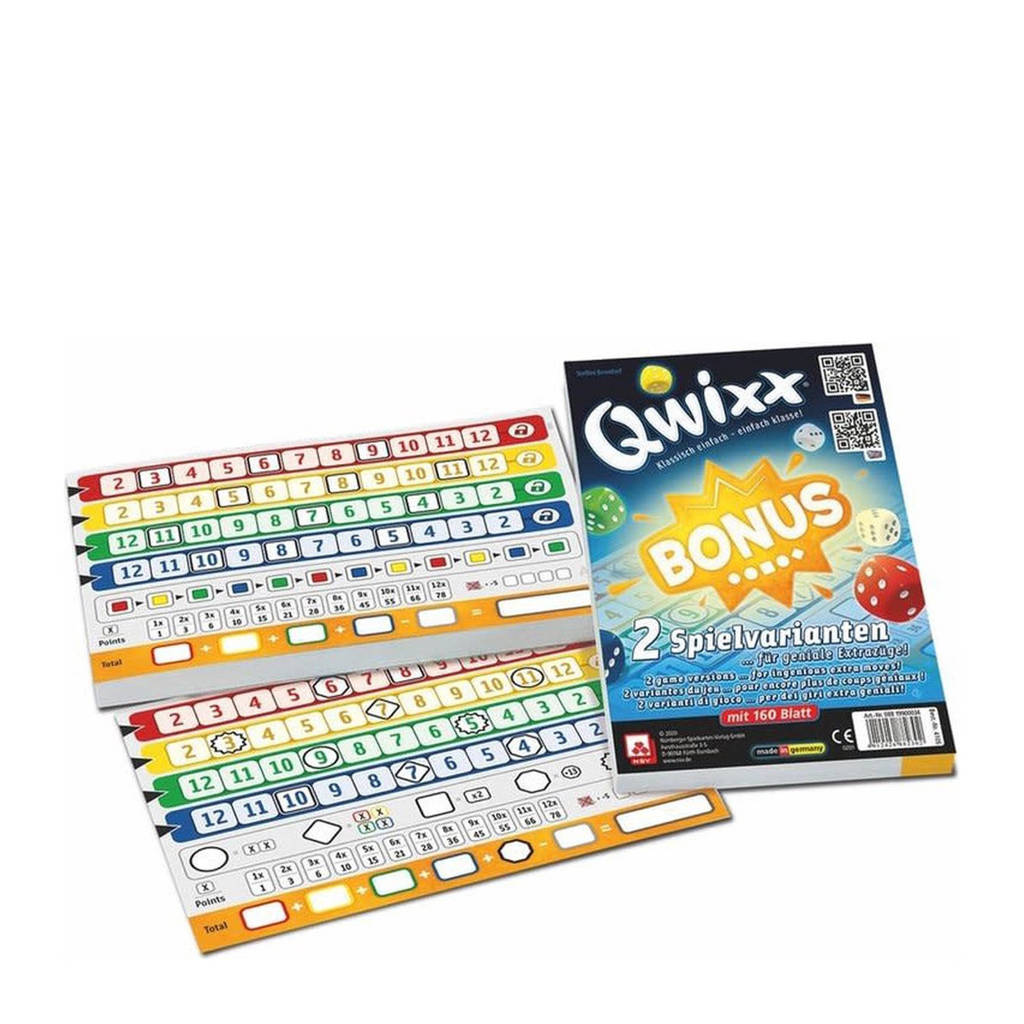 GezelligQwixx Bonus dobbelspel 2 nieuwe spelvarianten