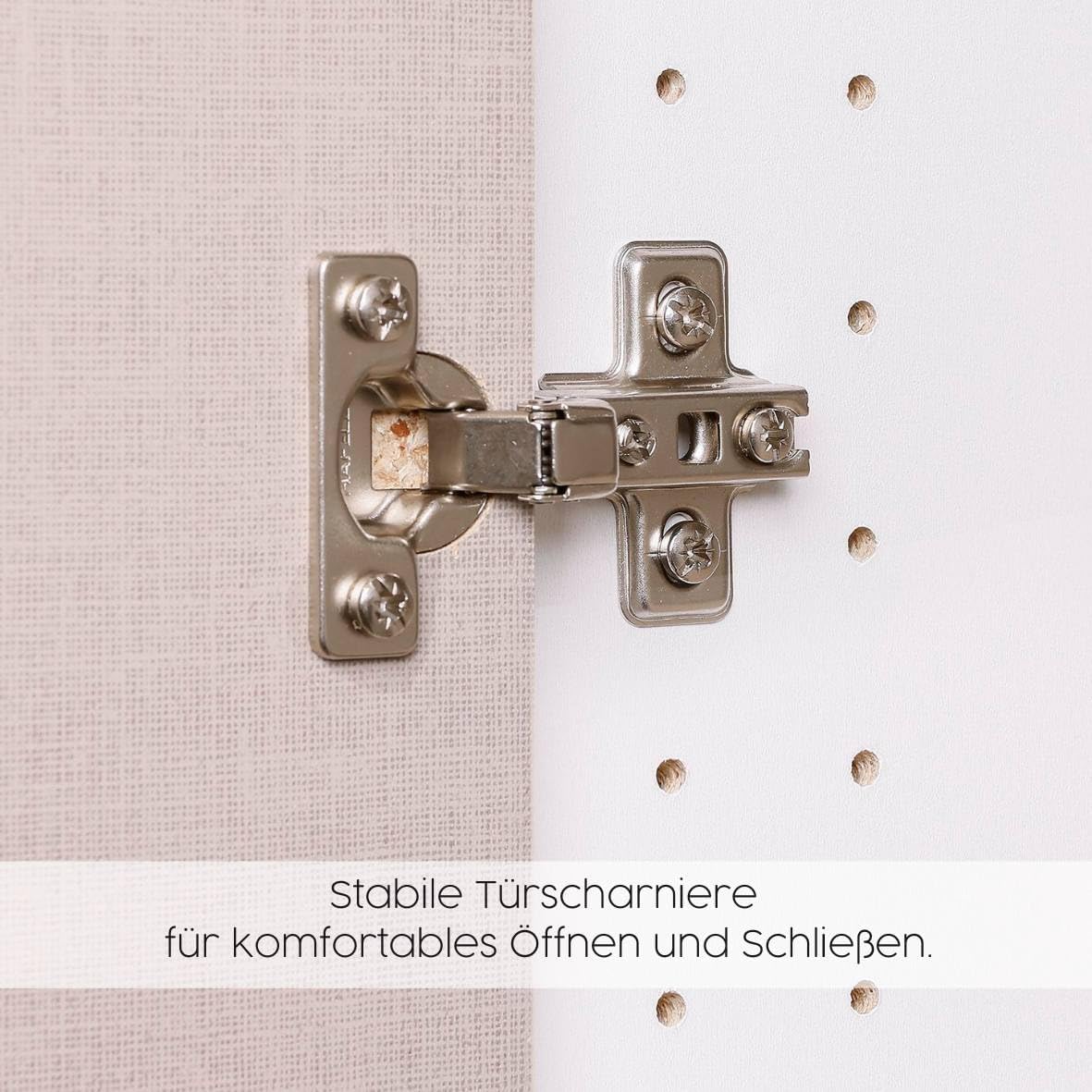 Rauch Möbel Nabila Kleiderschrank für Schlafzimmer, Kinderzimmer, Jugendzimmer, Flur, 3-türig, 2 Schubladen, Push-to-Open, mit Zubehör Classic, Farbe Weiß, Breite 140 cm