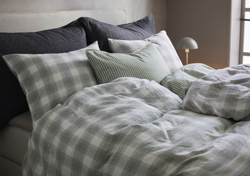 Williams flanellsengesett 140x200 grønn