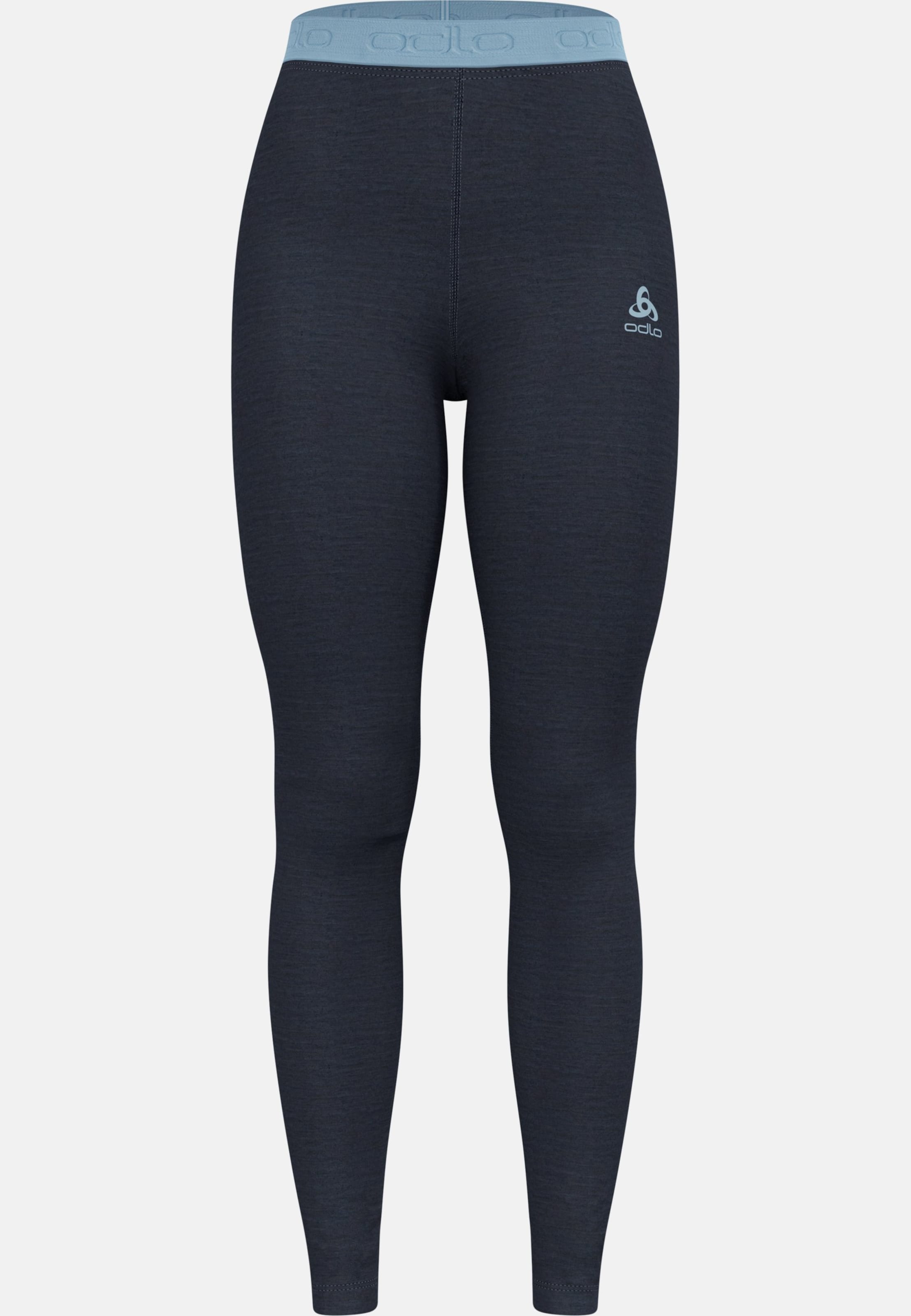 Natural Performance Wool 130 Base Layer Tights in provincial blue - dark sapphire melange