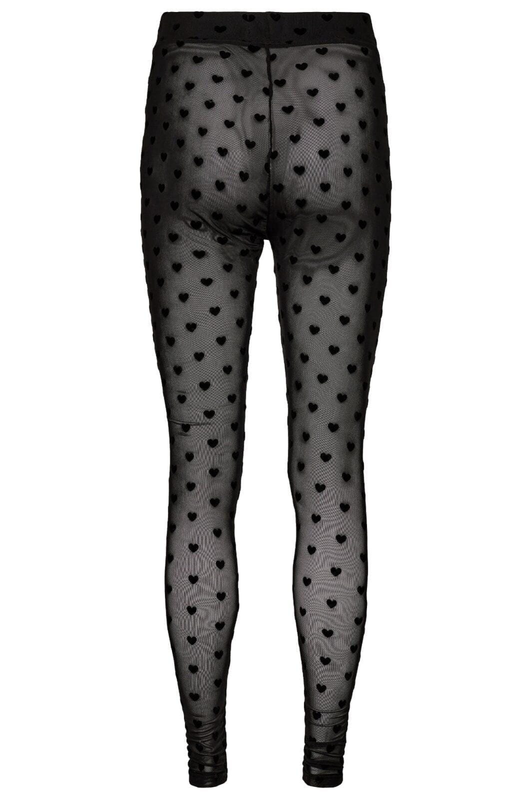 Liberte Mesh-Legging black flock heart