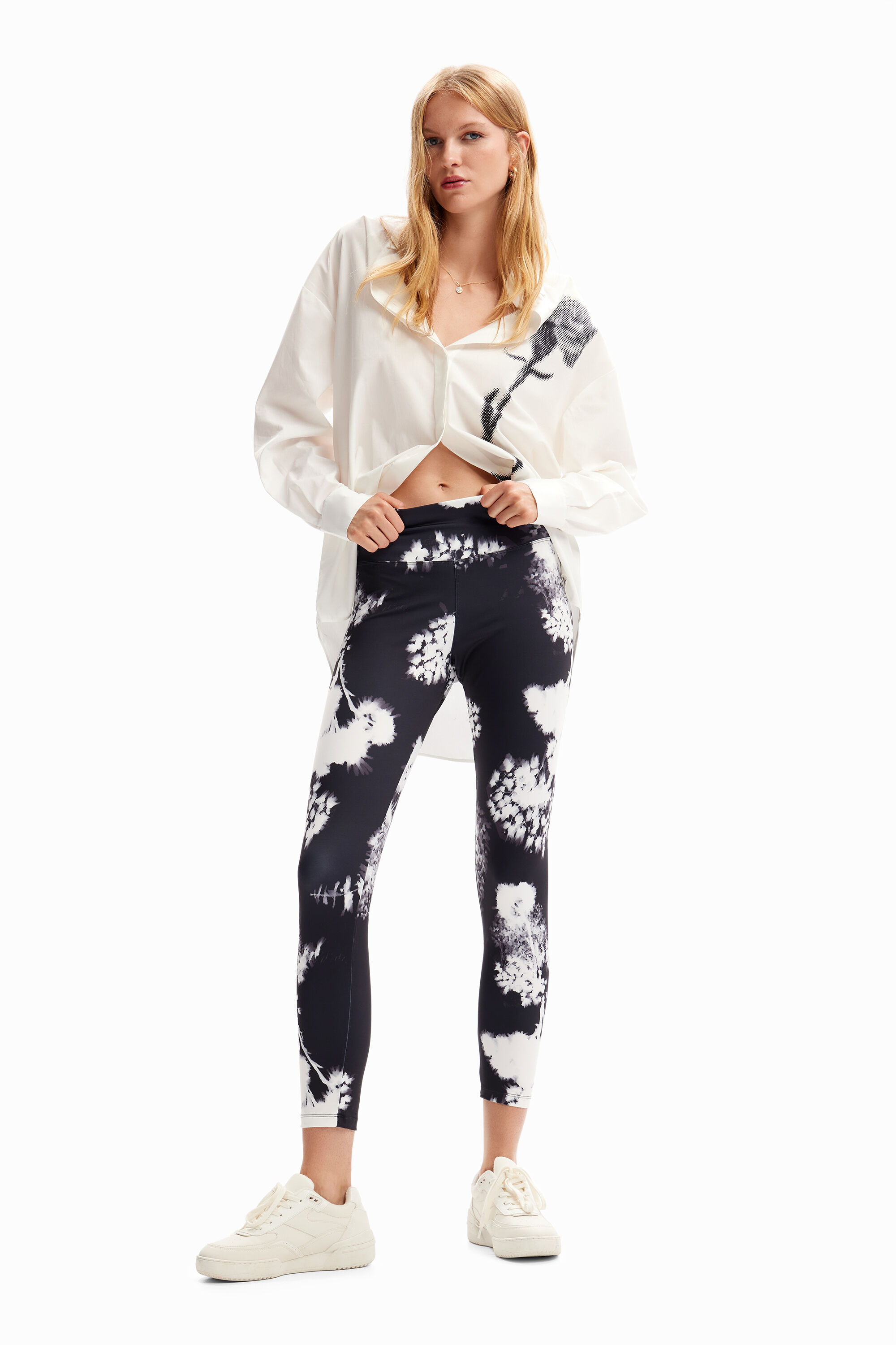 Legging sport fleurs