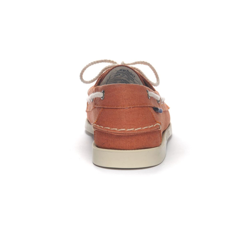 DOCKSIDES PORTLAND WASHED CANVAS BRANDY-Chaussures bateau pour homme en toile