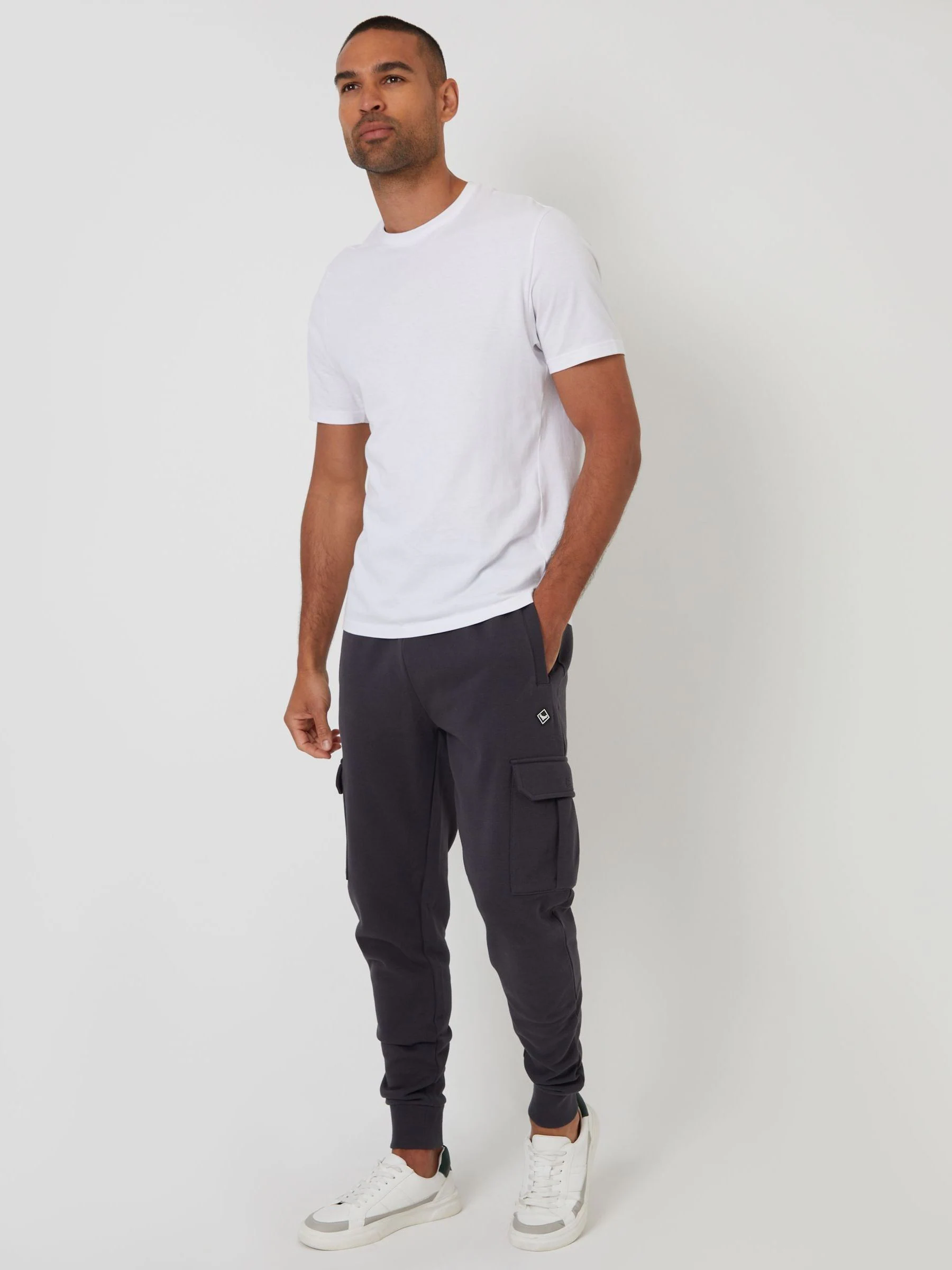 Grijs - Threadbare joggingbroek in cargostijl