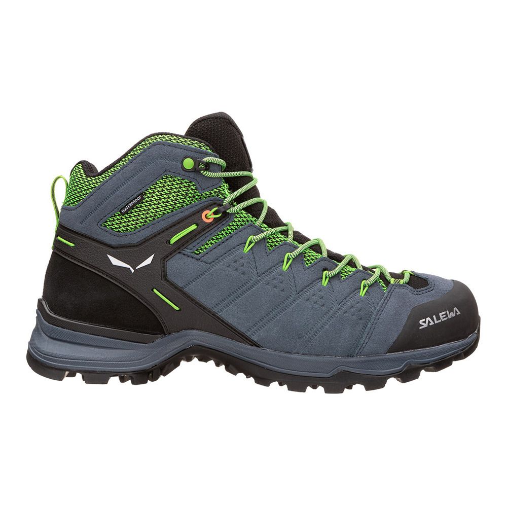 Salewa ALP MATE MID WP - Chaussures randonné Homme ombre blue/pale frog