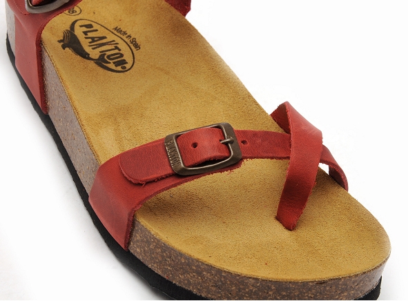 Plakton nu pieds plats femme cp zomba 341016 rouge