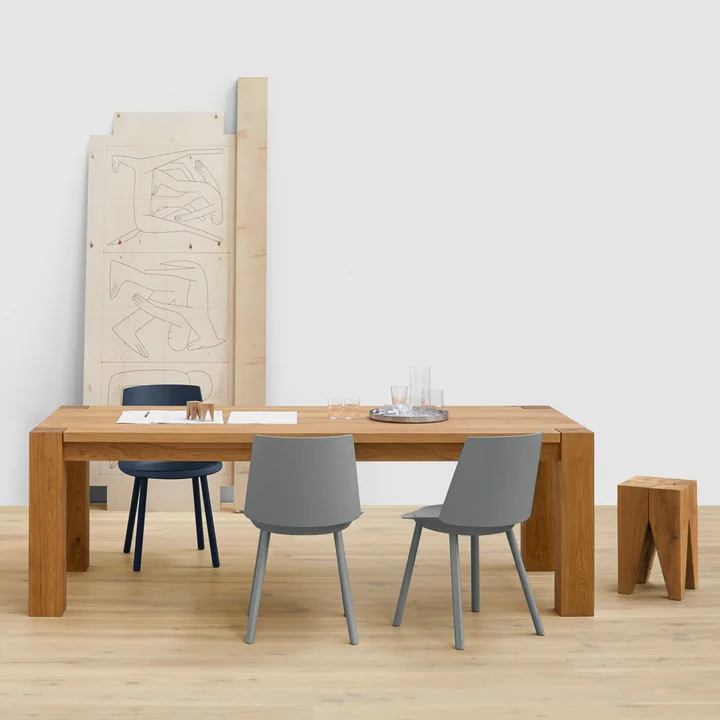 e15 - ST04 Backenzahn Hocker, Eiche geölt