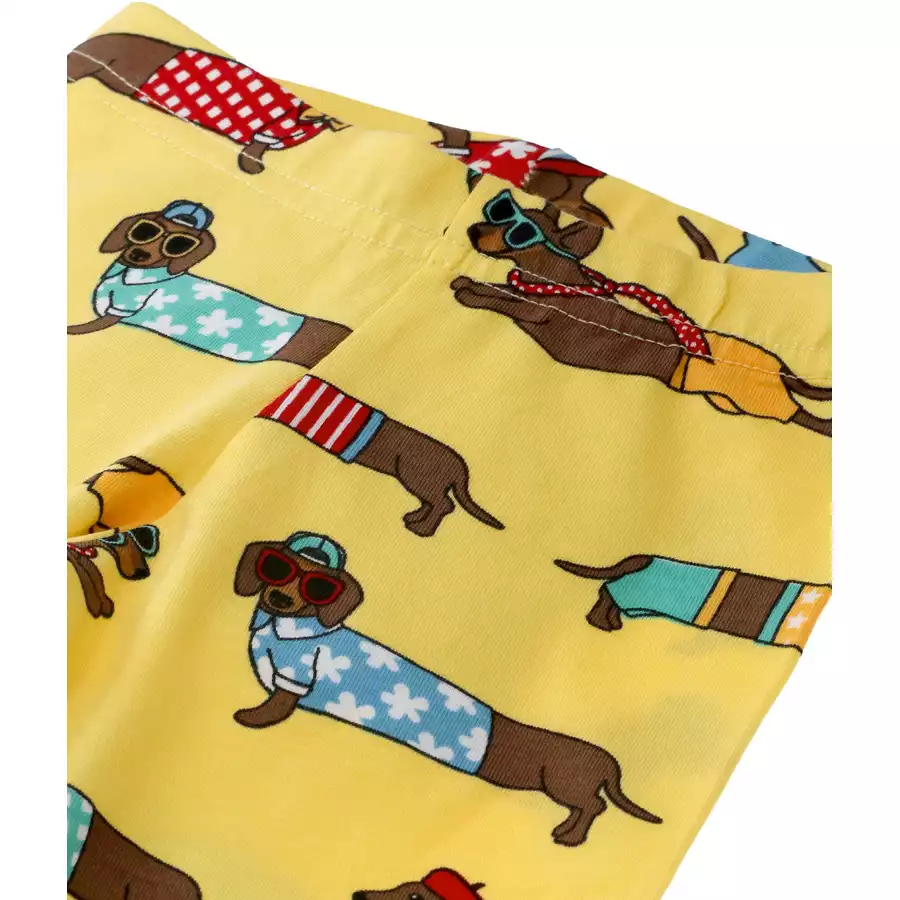 Villervalla Leggings Dachshund zitrone
