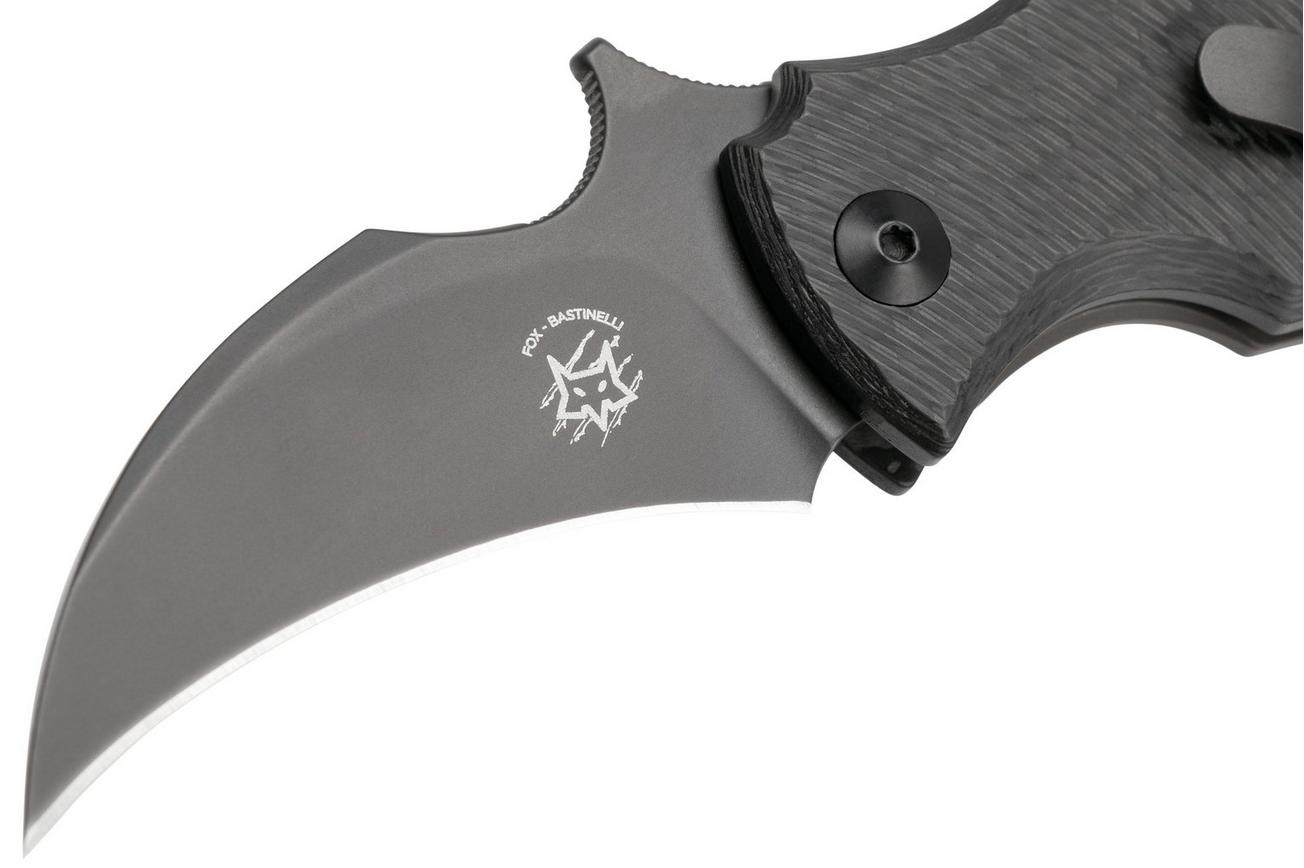 Fox Knives Black Bird FX-591TICBR karambitmes, Bastinelli design