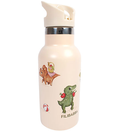 Filibabba Thermosflasche - Edelstahl - 350 ml - Dino Strand