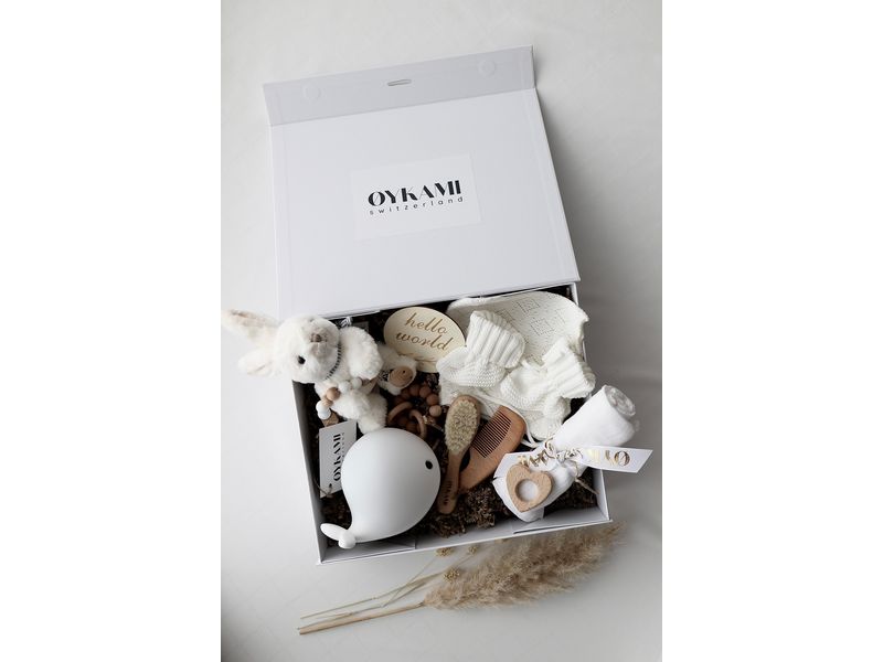 Oykami Geschenkset Paris Weiss Geschenkbox zur Geburt
