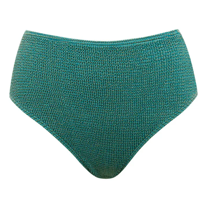 Bond-Eye Bas de Maillot Palmer Métallisé | Vert Jade
