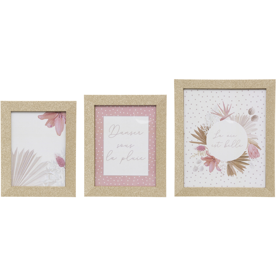atmosphera Bilderrahmen-Set 3 tlg. Glitter