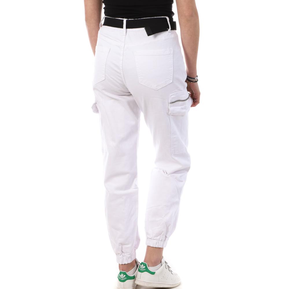 Monday Premium Pantalon Cargo Ceinture Blanc Femme Monday Premium LW-357