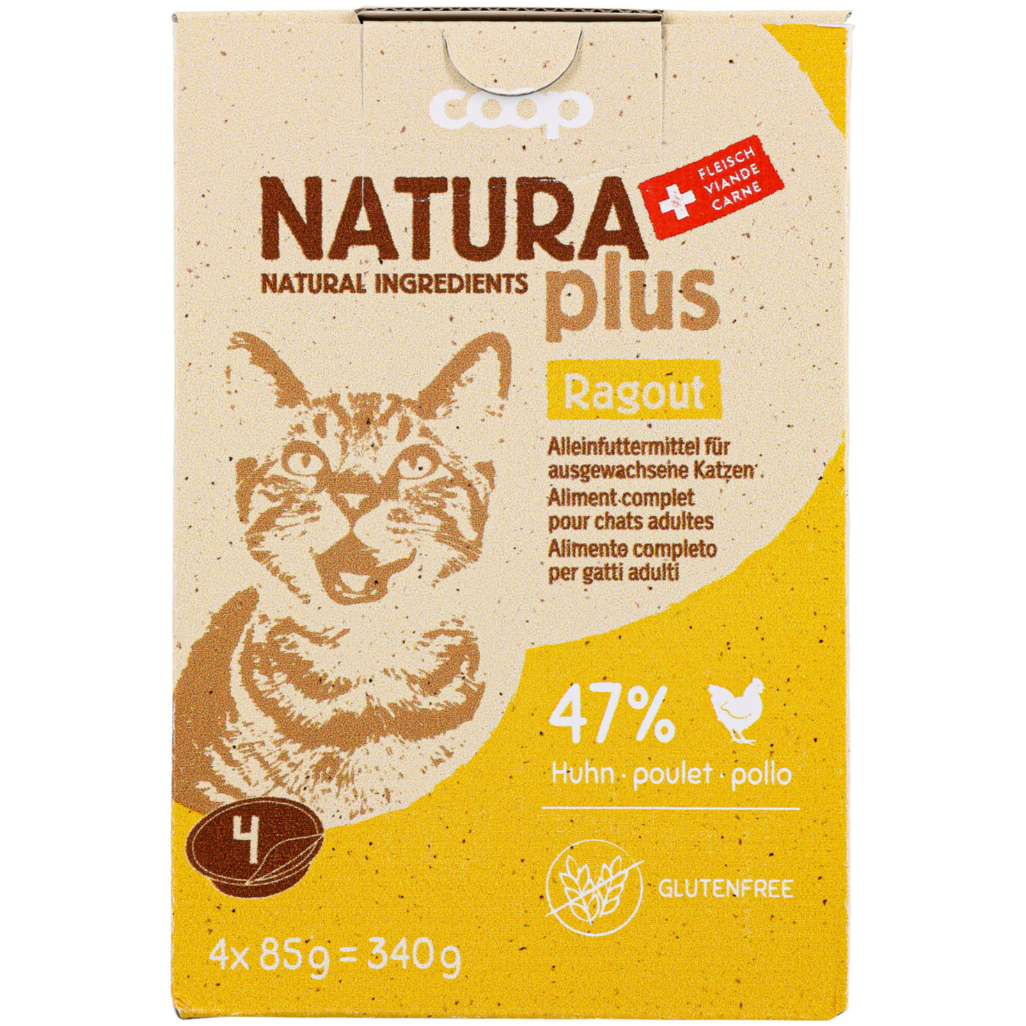 Naturaplus Katzenfutter Ragout Poulet 4x85g
