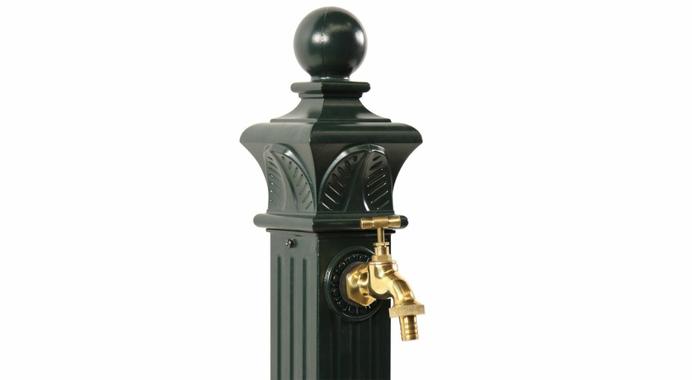 Fontaine de jardin aluminium vert 29x33x81cm