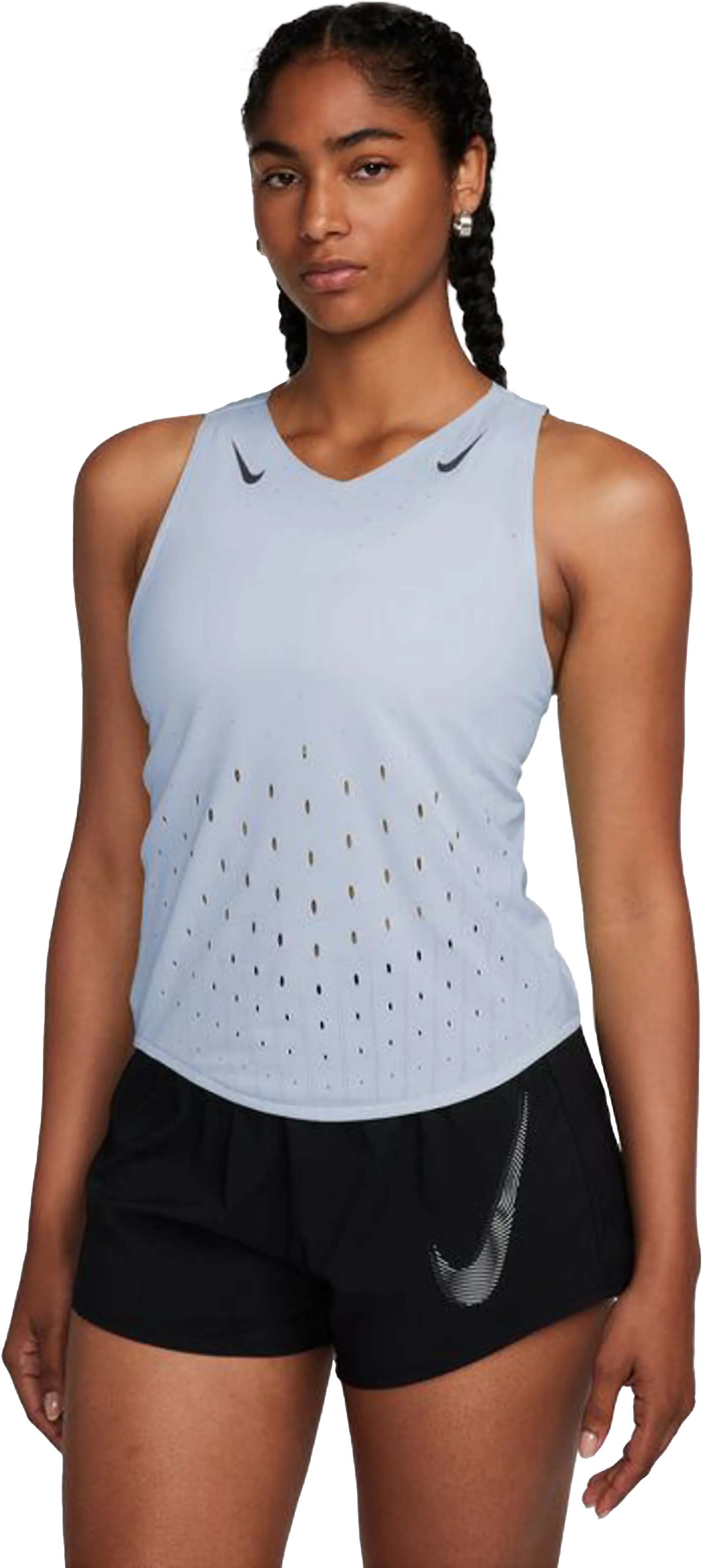 AeroSwift Dri-FIT ADV Running Singlet Dame Football Grey/Dark Obsidian