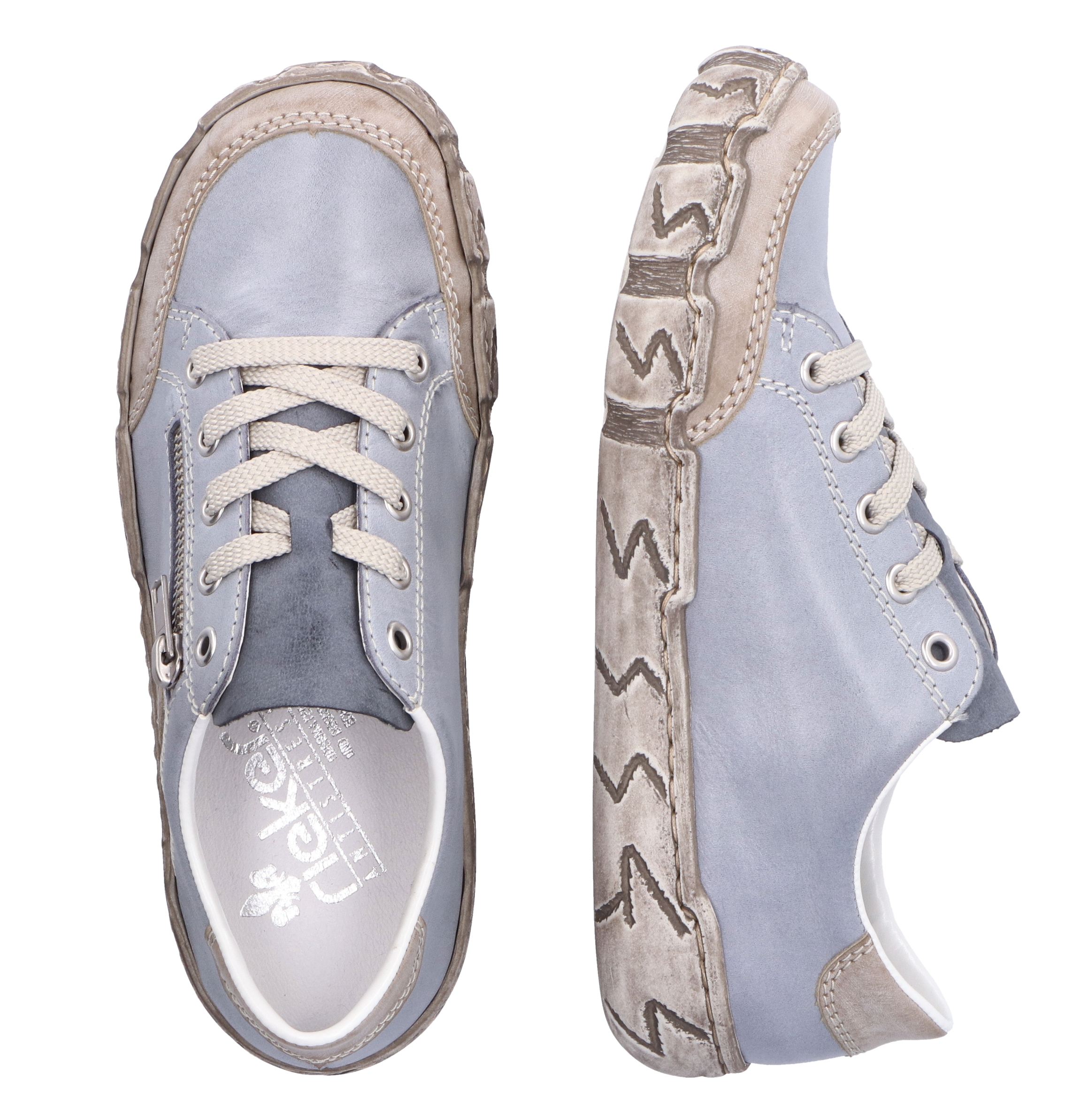 Rieker Sneaker  mit Zierreissverschluss, Freizeitschuh, Halbschuh, Schnürschuh